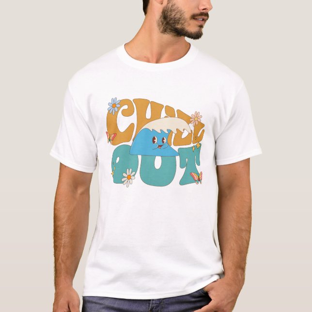 Chill Out Summer Groovy T-Shirt (Framsida)