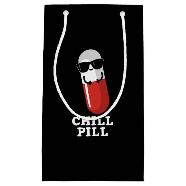 Chill Pill Funny Medicine Pun Mörk BG (Framsidan)