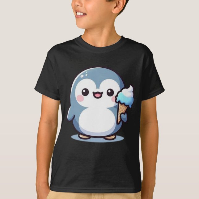 Chill Pingvin – Söta Smältande Ögonblick T Shirt (Framsida)