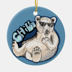 Chill Polar Bear Julgransprydnad Keramik