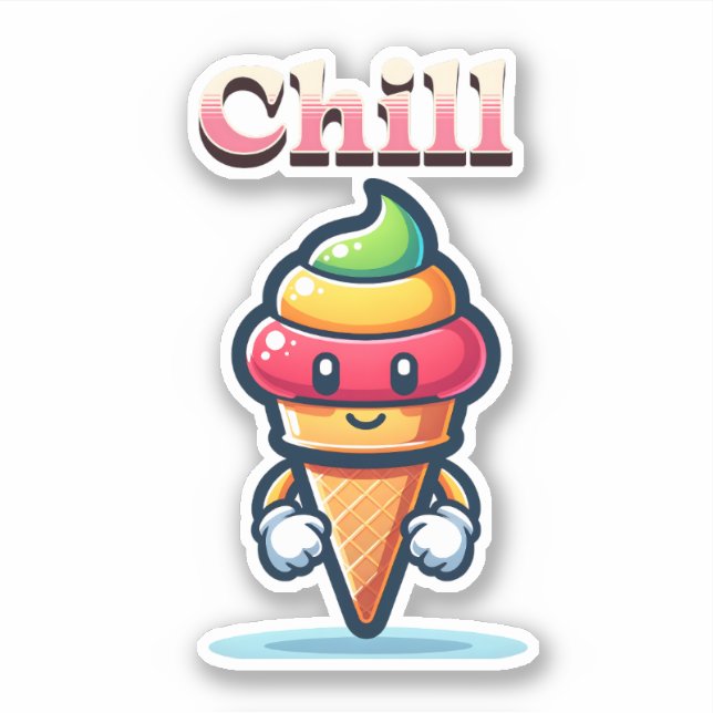 Chill Rainbow Sherbet Klistermärken (Framsida)