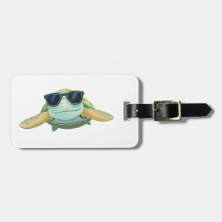 Chill Sea Turtle with Sunglasses Bagagebricka