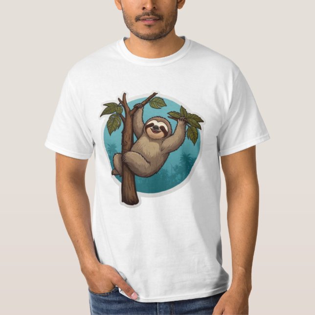 Chill Sloth  T Shirt (Framsida)