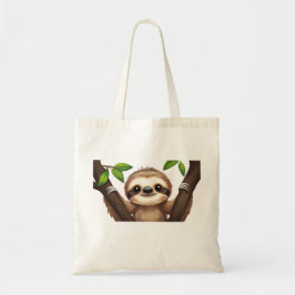 Chill Sloth Tote Bag - endast Cute Slow Vibes Tygkasse
