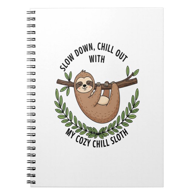 Chill Sloth, USA Animal Anteckningsbok (Framsidan)
