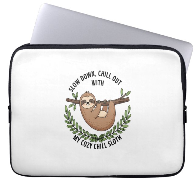 Chill Sloth, USA Animal Laptop Fodral (Framsidan)