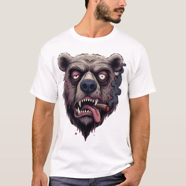 Chill Smokey Bear Vibes T-Shirt (Framsida)
