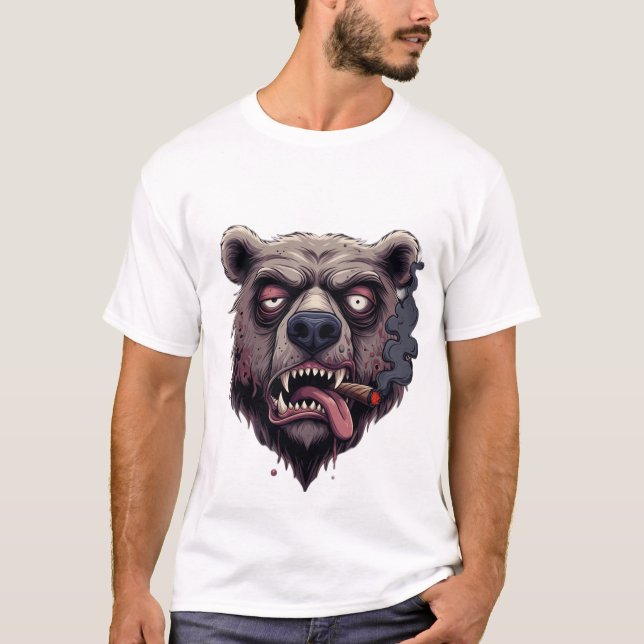 Chill Smokey Bear Vibes T-Shirt (Framsida)