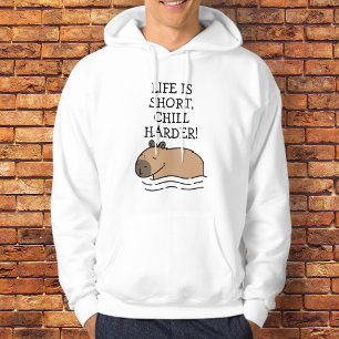 Chill Swimming Capybara Funny Quote Personlig Hoodie