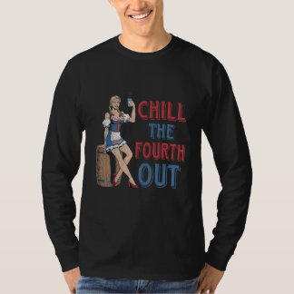 Chill The Fourth Out Cowgirl Western Happy 4th Of  T Shirt