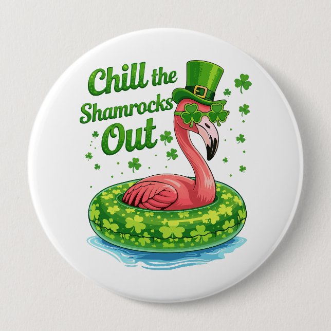 Chill The Shamrocks Out Funny  St Patrick’s Day Knapp (Framsida)