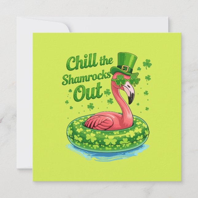 Chill The Shamrocks Out Funny  St Patrick’s Day Kort (Framsida)