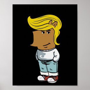 Chill Trump Funny Chill Guy Hund Meme Trump Womens Poster
