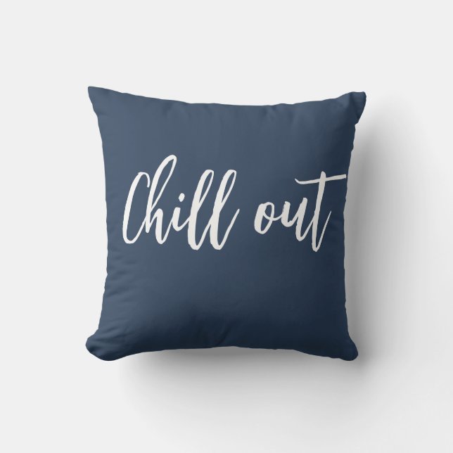 Chill ut Dekorativ kudde Indigo Blue White (Framsida)