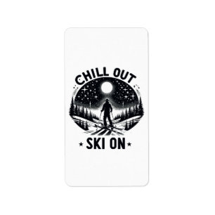 Chill ut Ski på Adressetikett