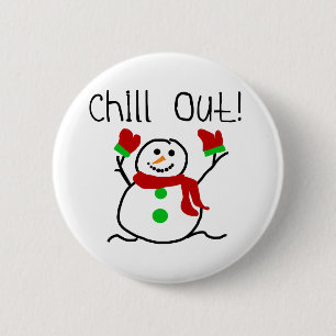 Chill ut Snögubbe Knapp