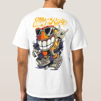 "Chill Vape Rider: Urban Coola T-Shirt Design"