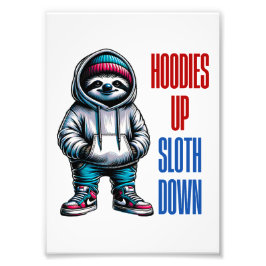 Chill Vibes Hoodie Sloth Streetwear Fototryck
