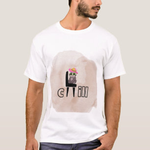 Chill Vibes Monkey   Lättare utformning av Tecknad T Shirt