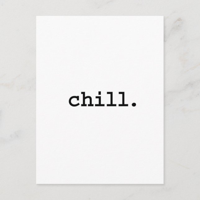 Chill. Vykort (Framsida)