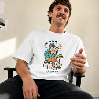 Chilla en Sek – Läsning & Kaffe T Shirt