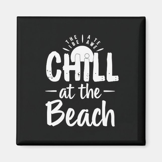 Chilla på stranden magnet (Framsidan)