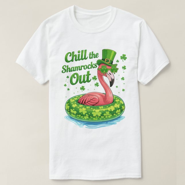 Chilla Ut På Shamrockarna Rolig St. Patrick's Day T Shirt (Design framsida)