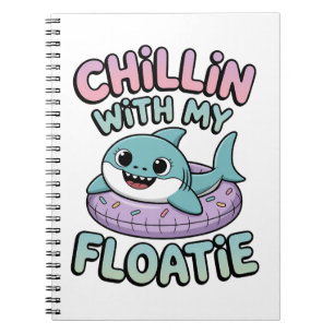 Chillar med min flytande leksak   Hajbaby barn Anteckningsbok