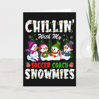 Chillar med min fotbollstränare Snögnutar Jul Coac Kort