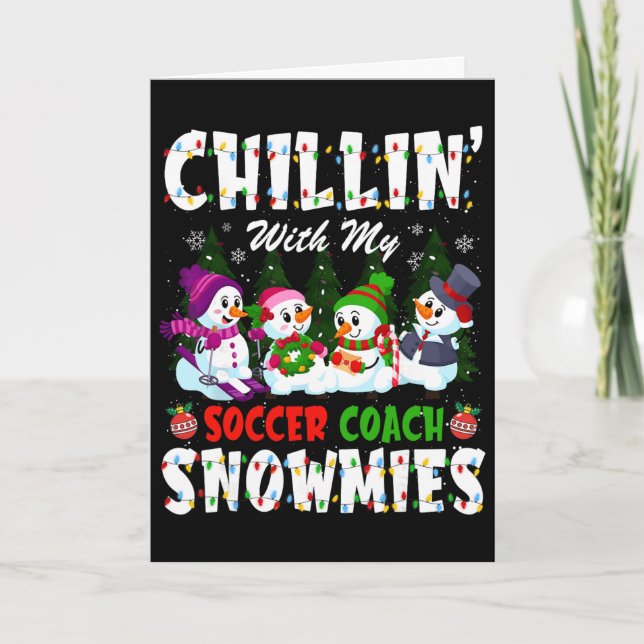Chillar med min fotbollstränare Snögnutar Jul Coac Kort (Framsida)