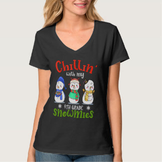 Chillar med mina 4:e klassens gnomis lärare jul t shirt