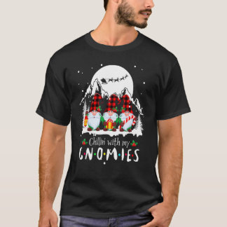 Chillar med mina gnom-vänner julträdgårdstomte Xma T Shirt