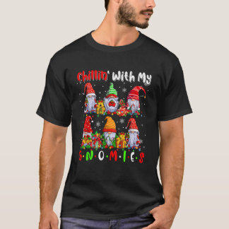 Chillar med mina gnom-vänner Söta sex gnom-julbely T Shirt