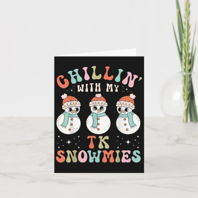 Chillar med mina Tk Snökompisar Snömannen Lärare J Kort (Framsida)