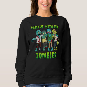 Chillar med mina zombies Zombie-squad Spöklik Hall T Shirt