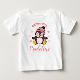 Chillar med Namn Söt Pingvin Vinter Jul  T Shirt