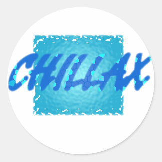 chillax runt klistermärke