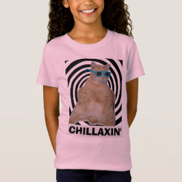 CHILLAXIN' Fet Manx Katt med Solglasögon T Shirt