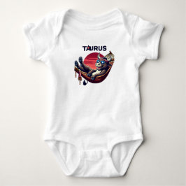 Chillaxing Patriotic Taurus Bull in Hammock Design T Shirt