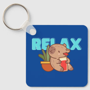 Chilled Capybara Charm Nyckelring