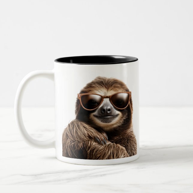 Chilled Sloth Två-Tonad Mugg (Vänster)