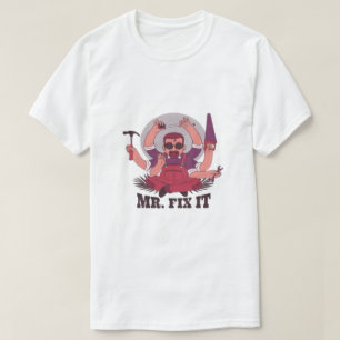 ChilledWorld “Mr. Fix It” Grafisk Bomullströja T Shirt