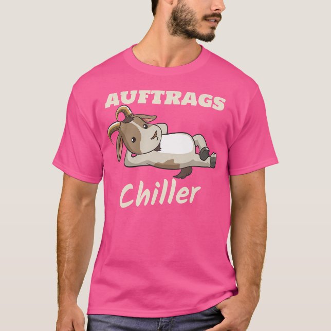 Chiller Goat Goat Billy Goat T Shirt (Framsida)