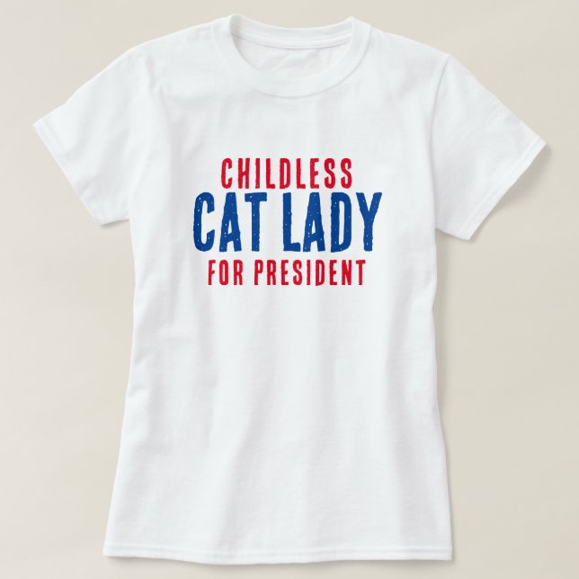Chilless Cat Dam för president Kamala Harris T Shirt (Design framsida)