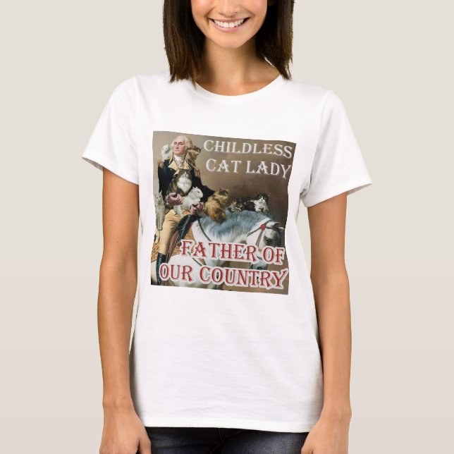 Chilless Cat Dam - George Washington - Kamala T Shirt (Framsida)