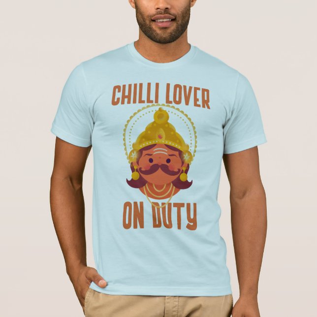 Chilli Älskare På Duty Curry Lover T Shirt (Framsida)