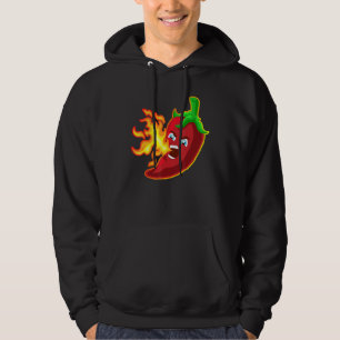 Chilli Het Peppar Andas Eld Kryddstark Chilli Sås Hoodie