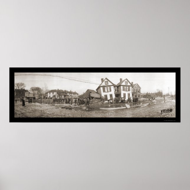 Chillicothe OH Flood Photo 1913 Poster (Framsidan)