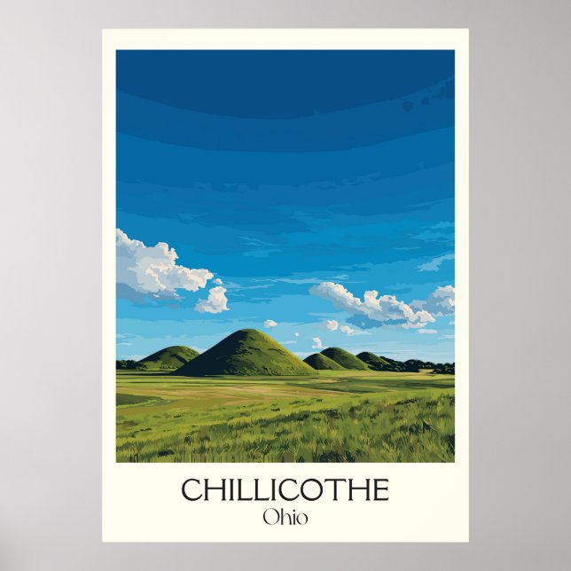 Chillicothe Ohio First Capital Historic City Print Poster (Framsidan)