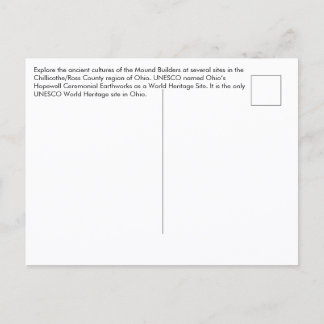 Chillicothe, Ohio Hopewell Ceremonial Earthworks Vykort